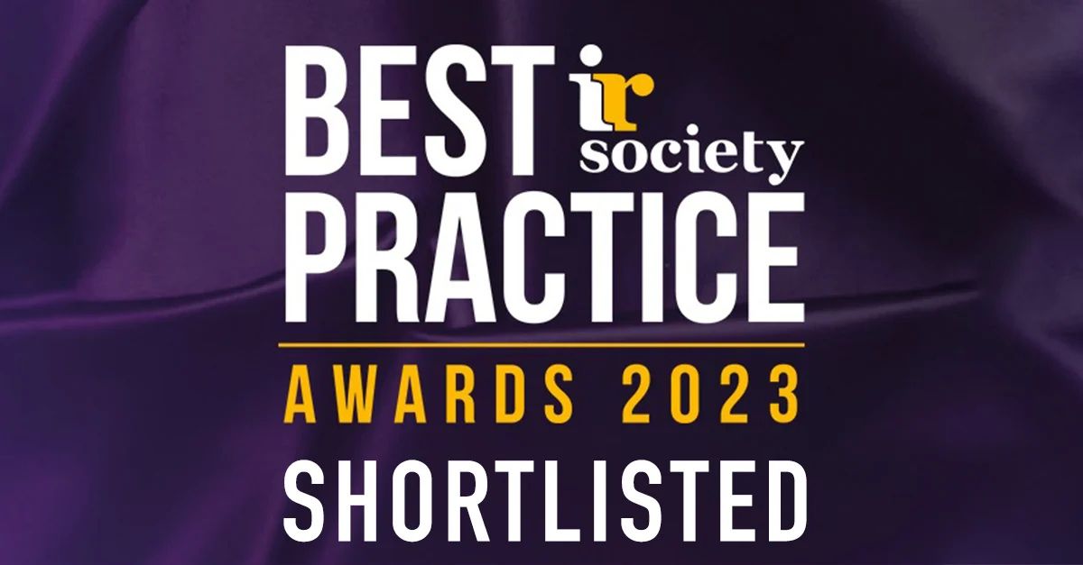 Investor Relations (IR) Society Best Practice Awards